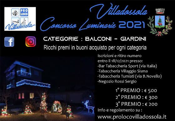 luminarie 2021 Proloco Villadossola
